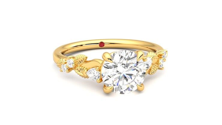 Taylor & Hart Lierre Round Engagement Ring 360 degree image 3