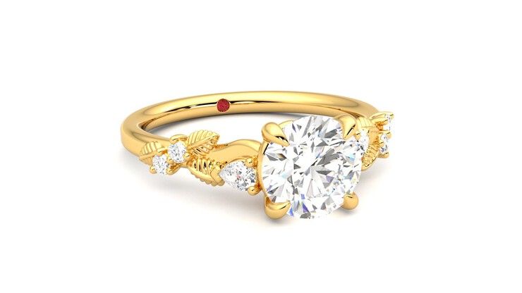 Taylor & Hart Lierre Round Engagement Ring 360 degree image 4