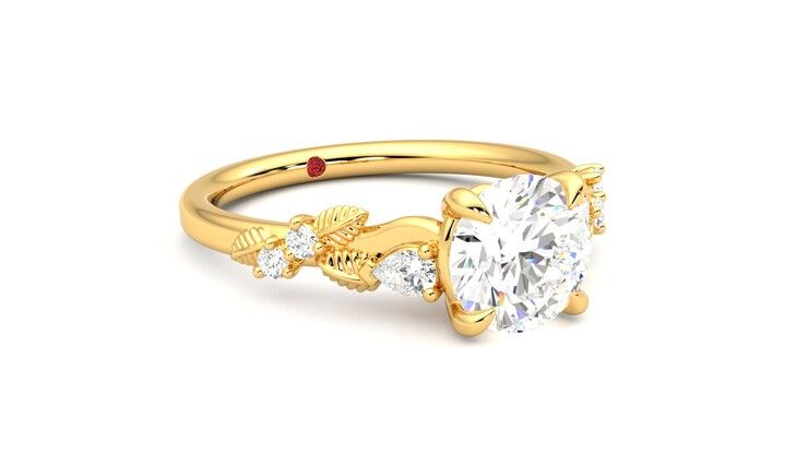 Taylor & Hart Lierre Round Engagement Ring 360 degree image 5