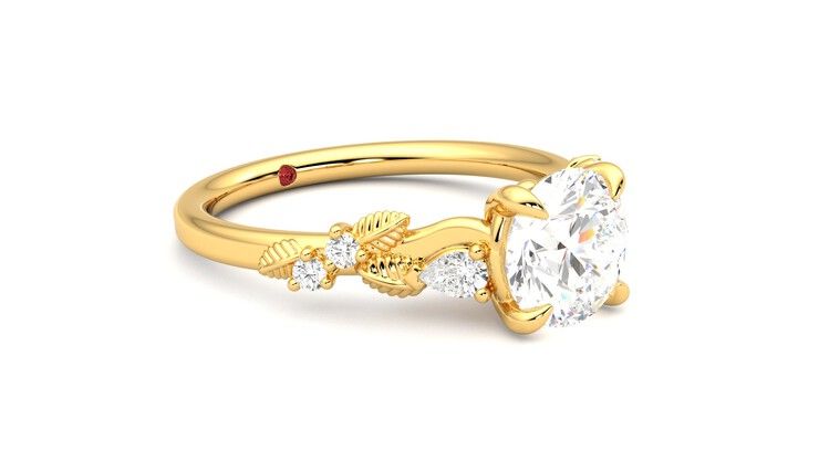 Taylor & Hart Lierre Round Engagement Ring 360 degree image 6