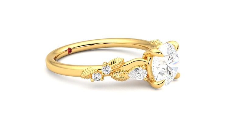Taylor & Hart Lierre Round Engagement Ring 360 degree image 7