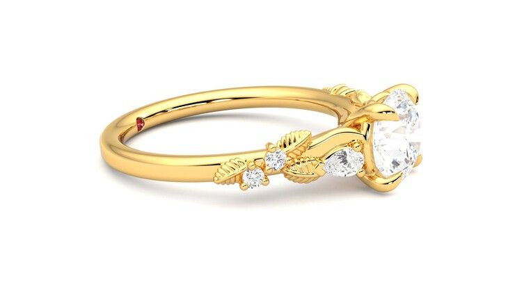 Taylor & Hart Lierre Round Engagement Ring 360 degree image 8