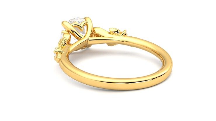 Taylor & Hart Lierre Round Engagement Ring 360 degree image 17