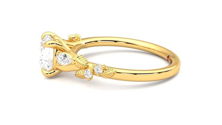 Taylor & Hart Lierre Round Engagement Ring 360 degree image 21