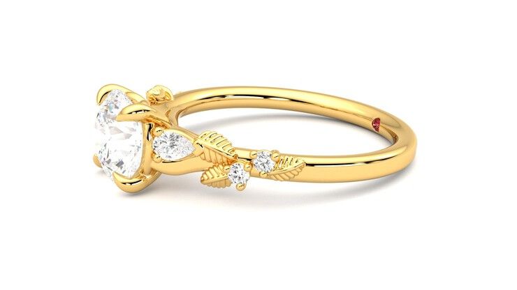 Taylor & Hart Lierre Round Engagement Ring 360 degree image 22