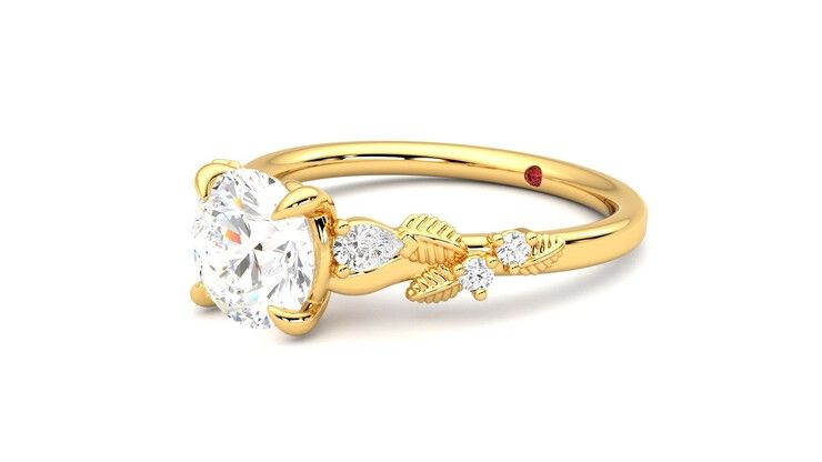 Taylor & Hart Lierre Round Engagement Ring 360 degree image 24