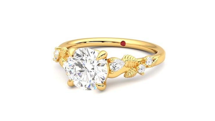 Taylor & Hart Lierre Round Engagement Ring 360 degree image 26