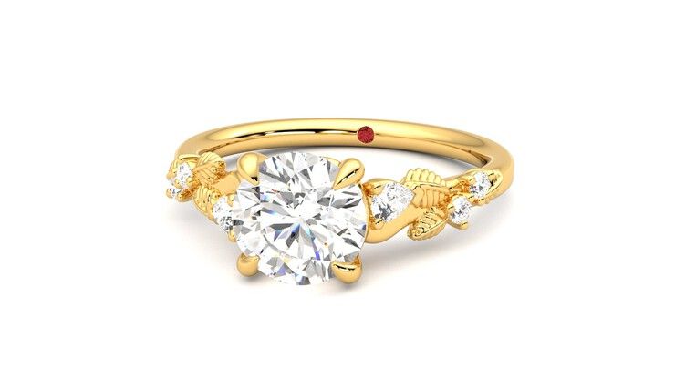 Taylor & Hart Lierre Round Engagement Ring 360 degree image 27