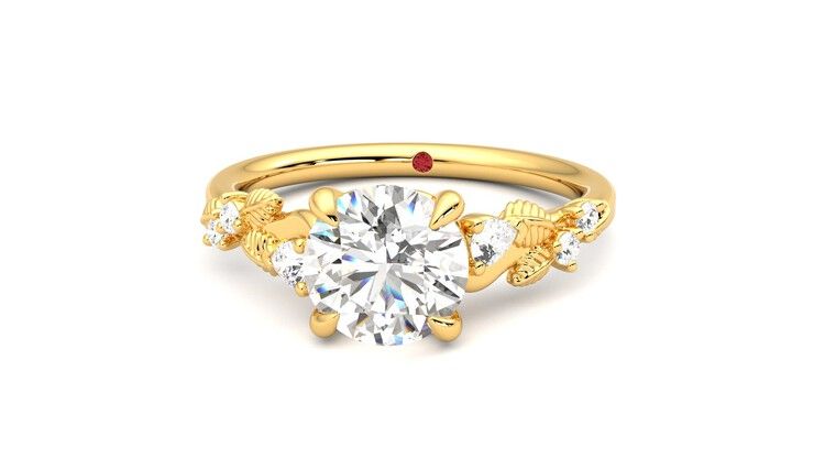 Taylor & Hart Lierre Round Engagement Ring 360 degree image 28