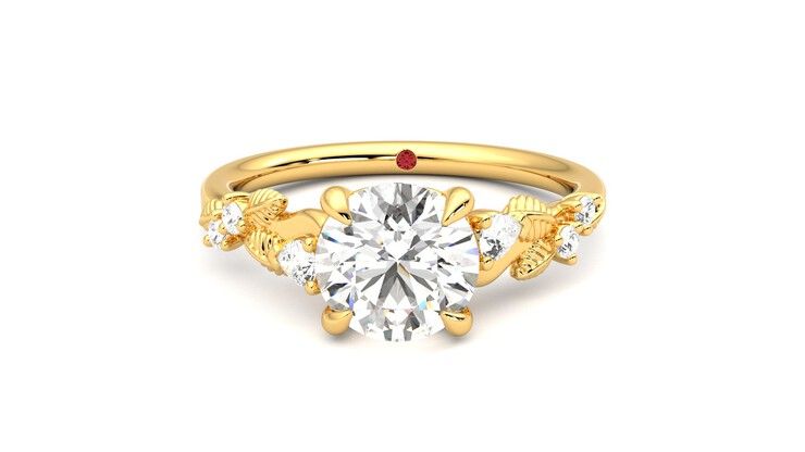 Taylor & Hart Lierre Round Engagement Ring 360 degree image 29