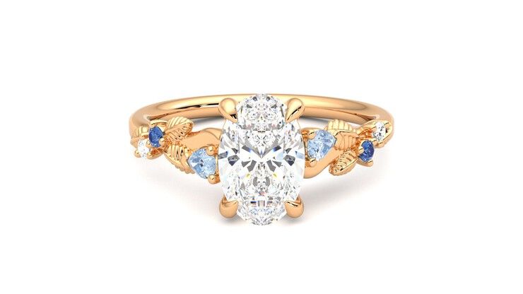 Taylor & Hart Lierre Oval Engagement Ring 360 degree image 0