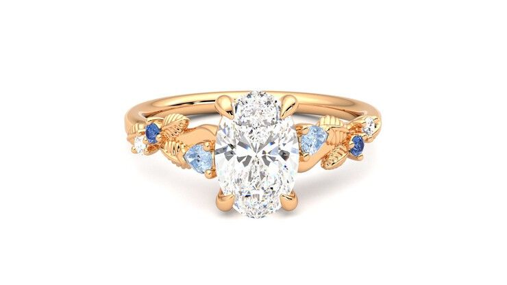 Taylor & Hart Lierre Oval Engagement Ring 360 degree image 1