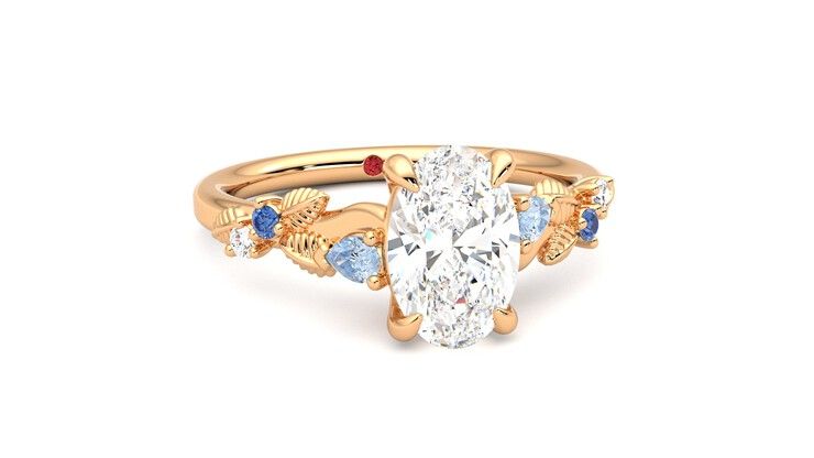 Taylor & Hart Lierre Oval Engagement Ring 360 degree image 3