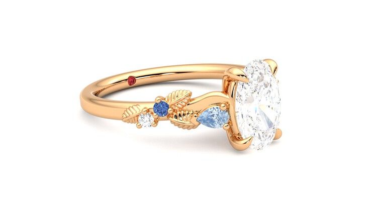 Taylor & Hart Lierre Oval Engagement Ring 360 degree image 6