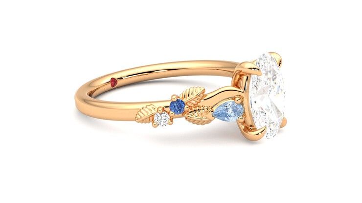 Taylor & Hart Lierre Oval Engagement Ring 360 degree image 7