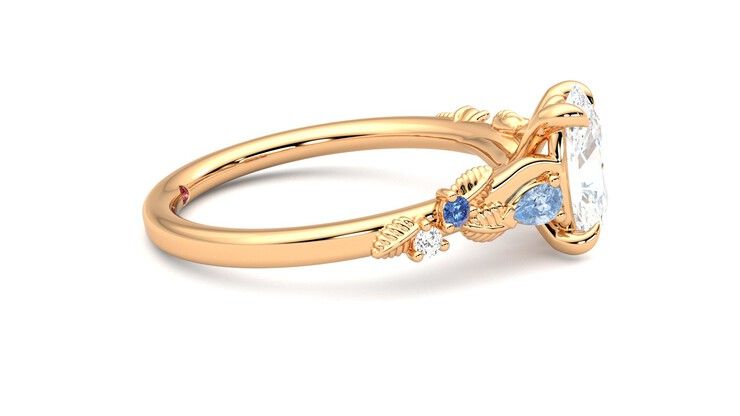 Taylor & Hart Lierre Oval Engagement Ring 360 degree image 9