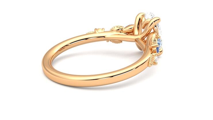 Taylor & Hart Lierre Oval Engagement Ring 360 degree image 12