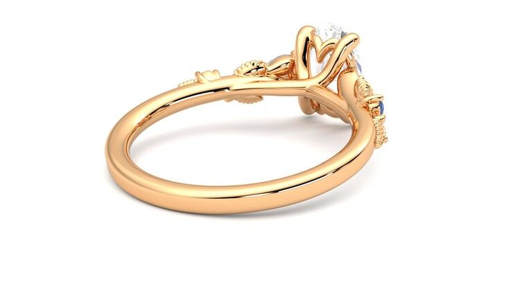 Taylor & Hart Lierre Oval Engagement Ring 360 degree image 13