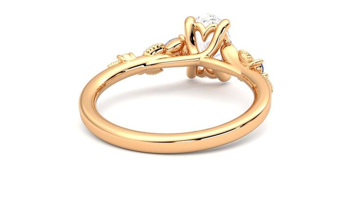 Taylor & Hart Lierre Oval Engagement Ring 360 degree image 14