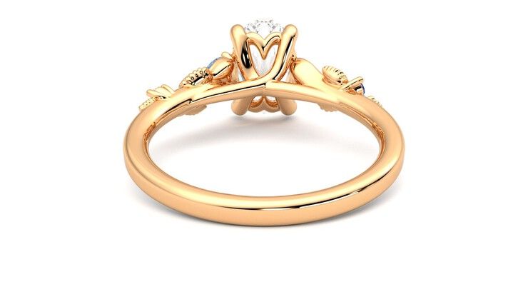 Taylor & Hart Lierre Oval Engagement Ring 360 degree image 15