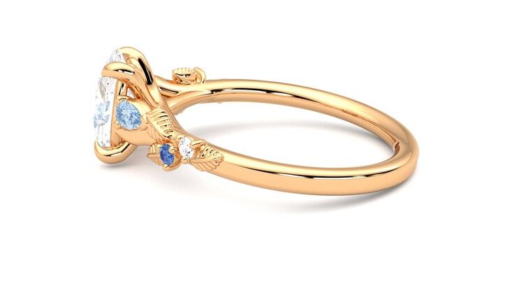 Taylor & Hart Lierre Oval Engagement Ring 360 degree image 20