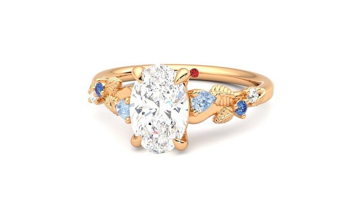 Taylor & Hart Lierre Oval Engagement Ring 360 degree image 27