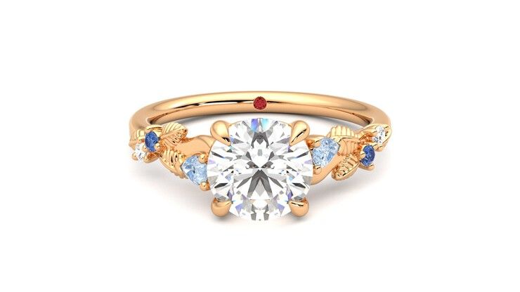 Taylor & Hart Lierre Round Engagement Ring 360 degree image 0