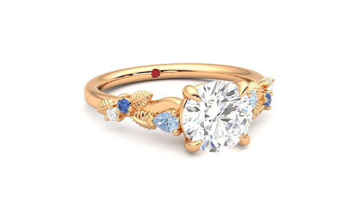 Taylor & Hart Lierre Round Engagement Ring 360 degree image 4