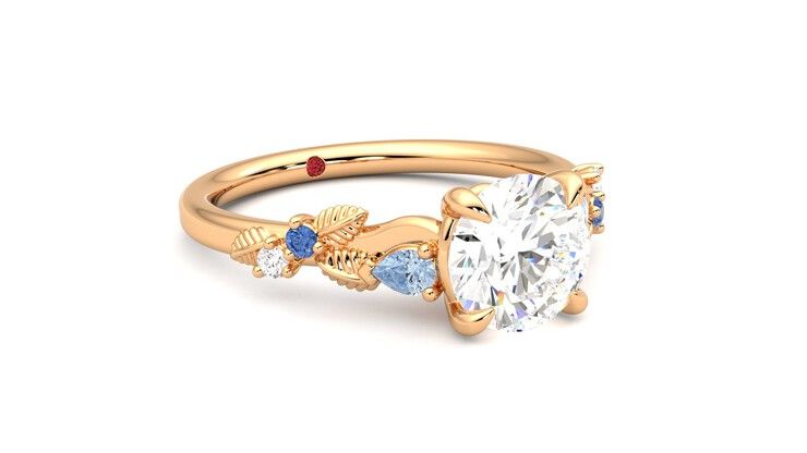 Taylor & Hart Lierre Round Engagement Ring 360 degree image 5