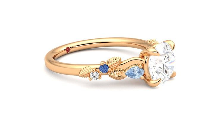 Taylor & Hart Lierre Round Engagement Ring 360 degree image 8