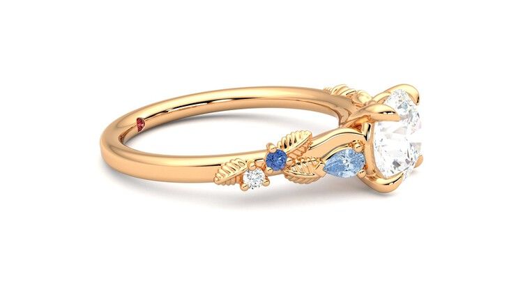Taylor & Hart Lierre Round Engagement Ring 360 degree image 9