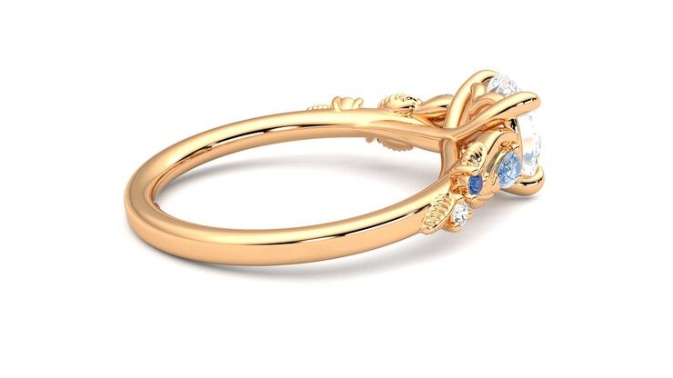 Taylor & Hart Lierre Round Engagement Ring 360 degree image 12