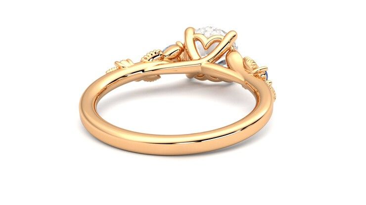 Taylor & Hart Lierre Round Engagement Ring 360 degree image 15