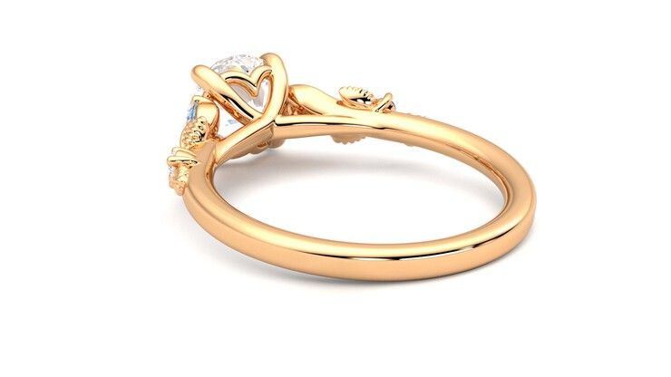 Taylor & Hart Lierre Round Engagement Ring 360 degree image 18
