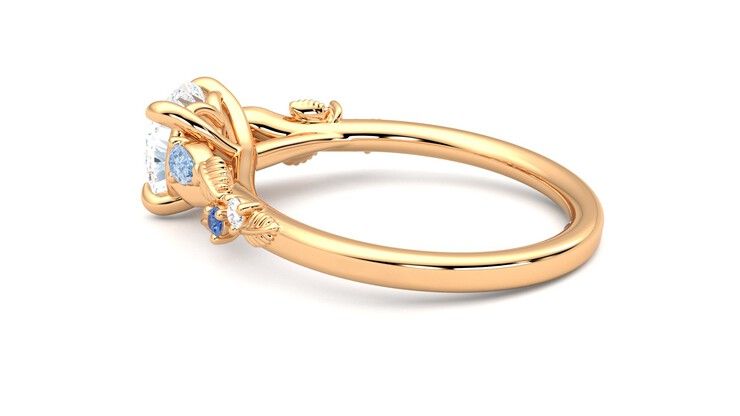 Taylor & Hart Lierre Round Engagement Ring 360 degree image 20