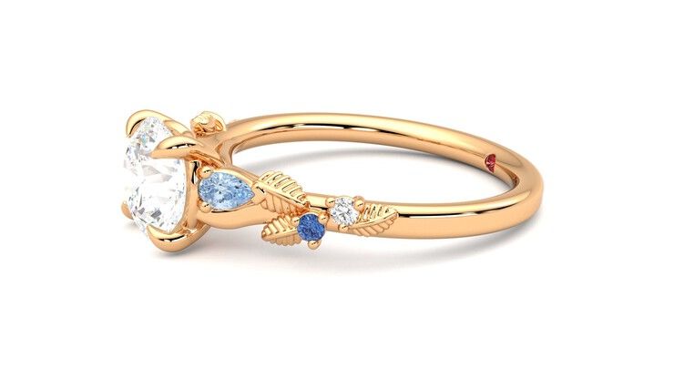 Taylor & Hart Lierre Round Engagement Ring 360 degree image 23