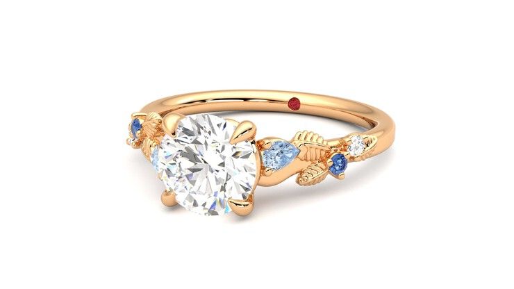 Taylor & Hart Lierre Round Engagement Ring 360 degree image 27