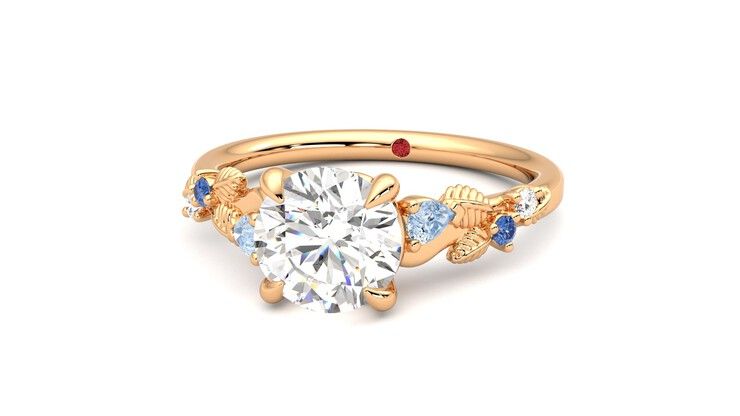 Taylor & Hart Lierre Round Engagement Ring 360 degree image 28