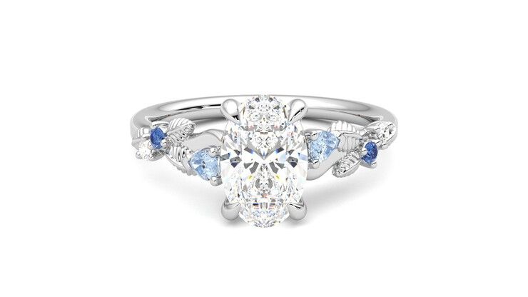 Taylor & Hart Lierre Oval Engagement Ring 360 degree image 0