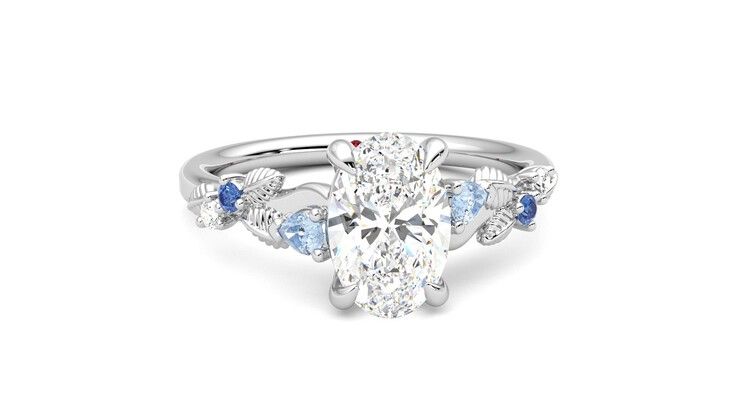 Taylor & Hart Lierre Oval Engagement Ring 360 degree image 2