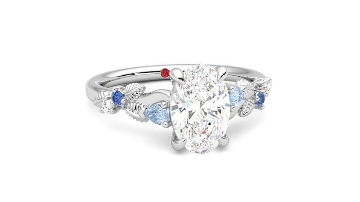 Taylor & Hart Lierre Oval Engagement Ring 360 degree image 3