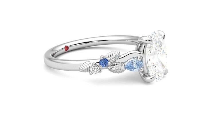 Taylor & Hart Lierre Oval Engagement Ring 360 degree image 7