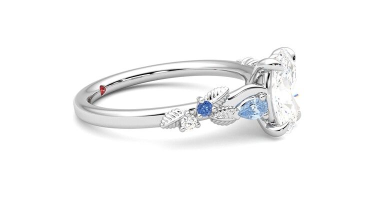Taylor & Hart Lierre Oval Engagement Ring 360 degree image 8