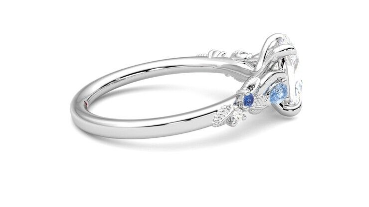 Taylor & Hart Lierre Oval Engagement Ring 360 degree image 10