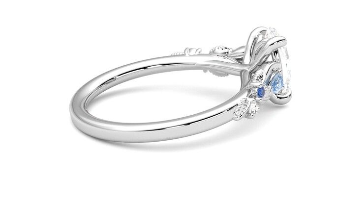 Taylor & Hart Lierre Oval Engagement Ring 360 degree image 11