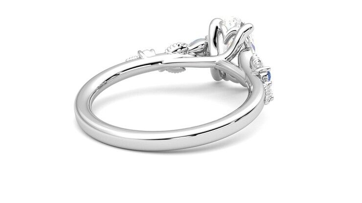 Taylor & Hart Lierre Oval Engagement Ring 360 degree image 13