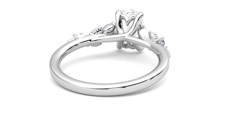 Taylor & Hart Lierre Oval Engagement Ring 360 degree image 14