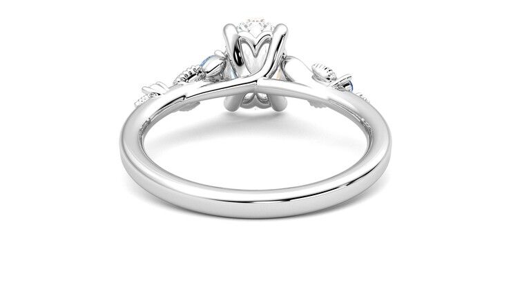 Taylor & Hart Lierre Oval Engagement Ring 360 degree image 15