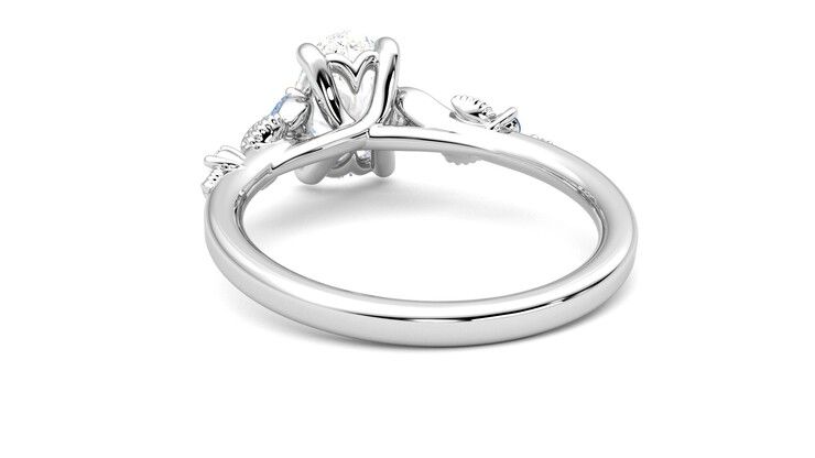 Taylor & Hart Lierre Oval Engagement Ring 360 degree image 16