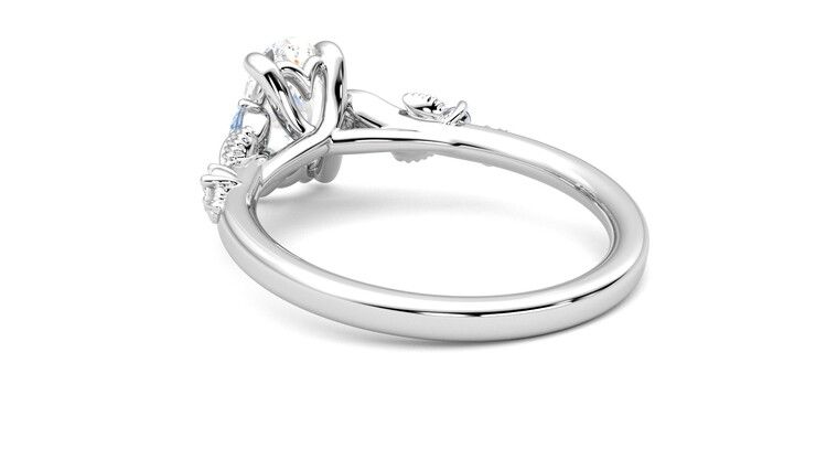 Taylor & Hart Lierre Oval Engagement Ring 360 degree image 17